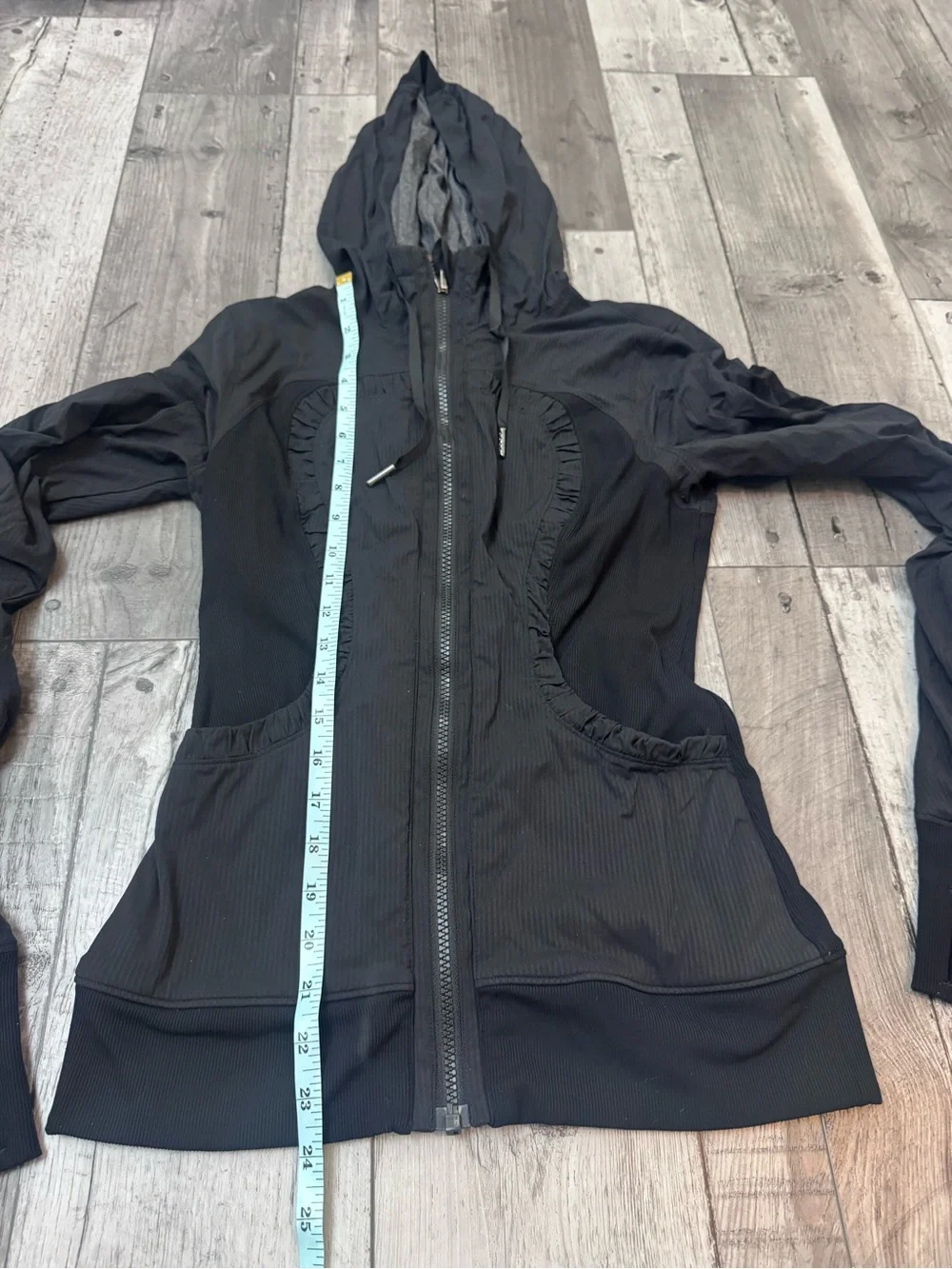 Lululemon Dance Studio Jacket Black Grey Reversible Hoodie Zip Up